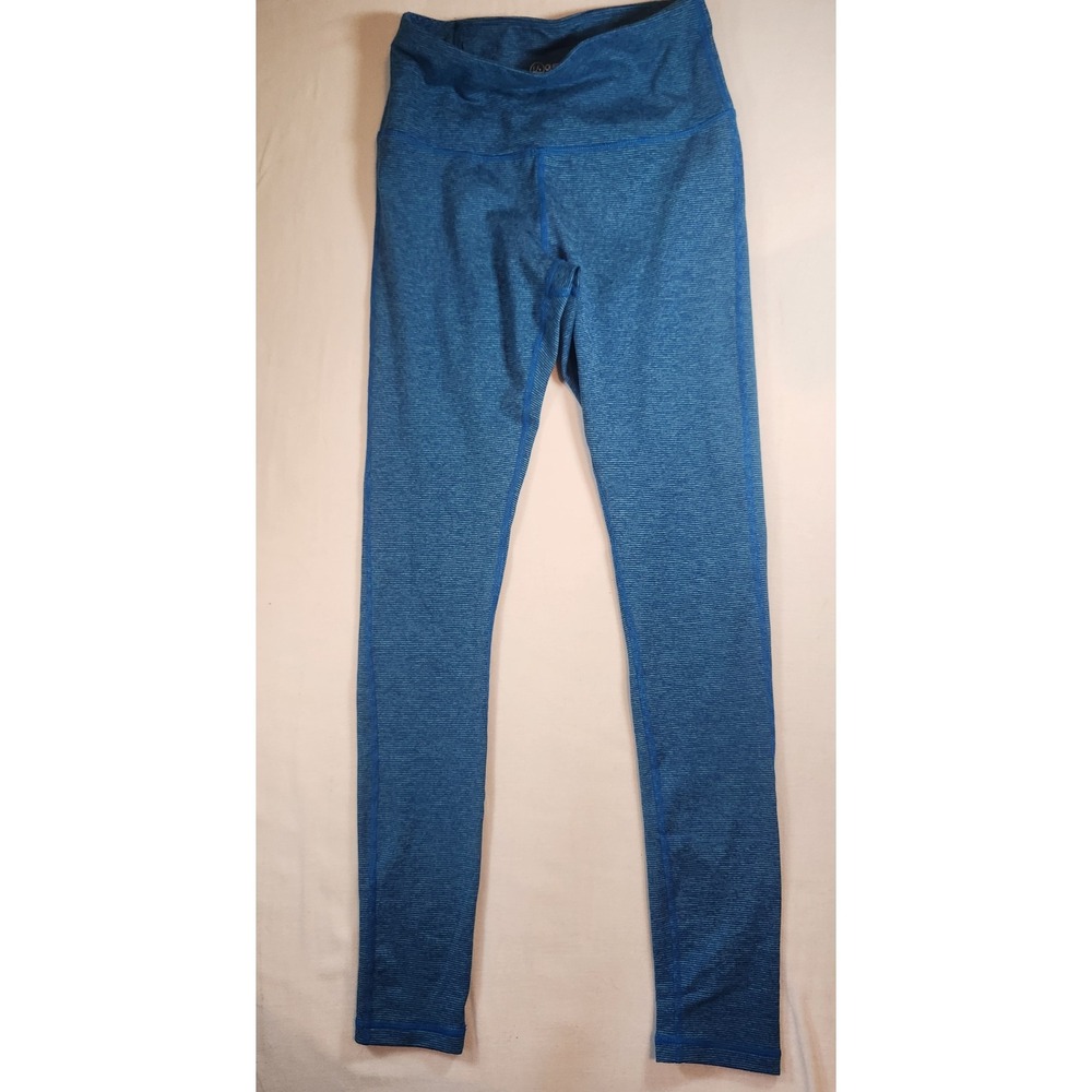 Queenieke Athletic Blue Space Dye High Waisted Yoga Leggings XS Heathered Blue